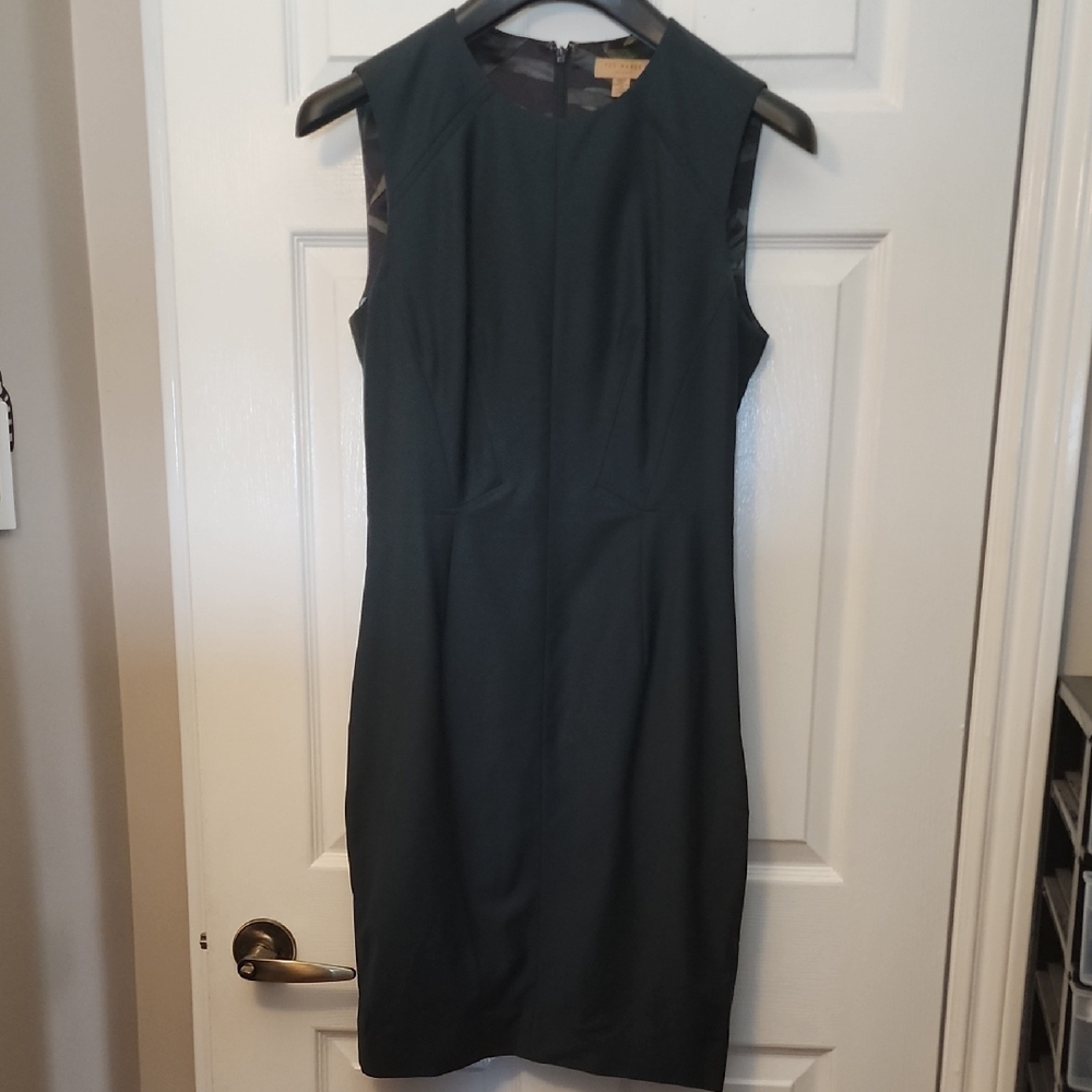 Ted Baker Green Sleeveless Sheath Dress